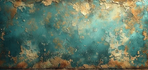 Foto op Canvas Abstract Rusty Metal Texture with Cracks. © MOMO