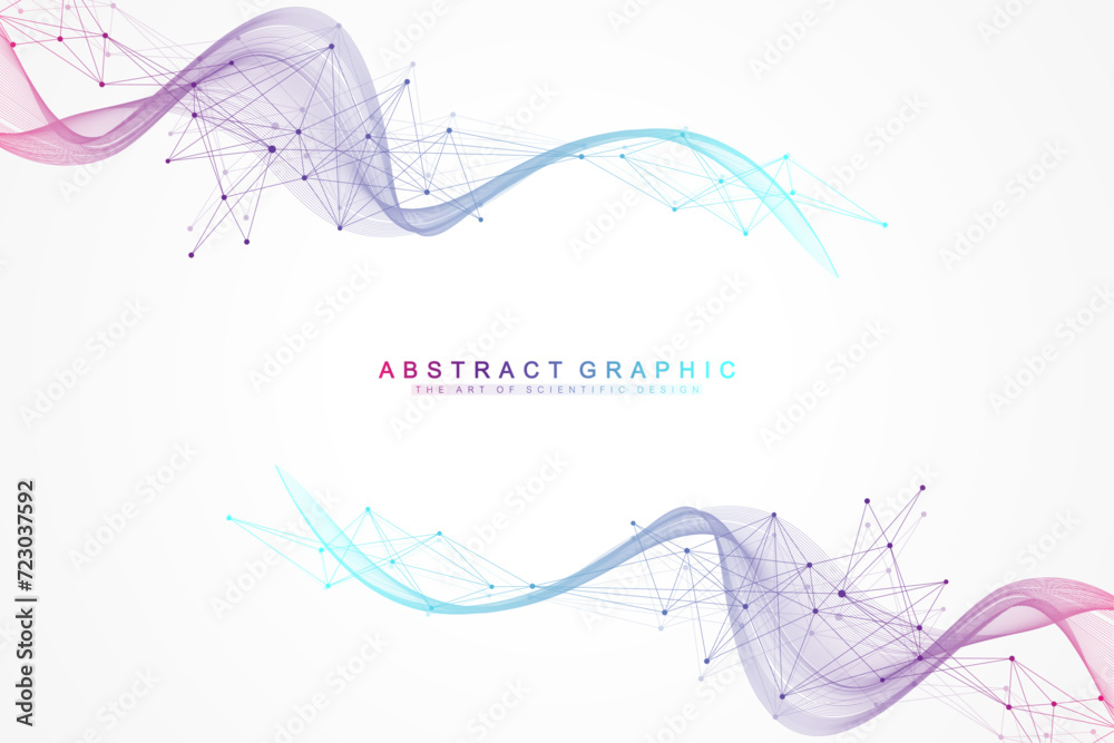 Poster Global network connection banner design template. Header social network communication in the global business concept. Big data visualization. Internet technology