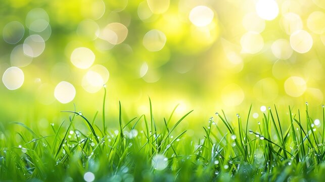 A summer background with new grass or an abstract spring background.