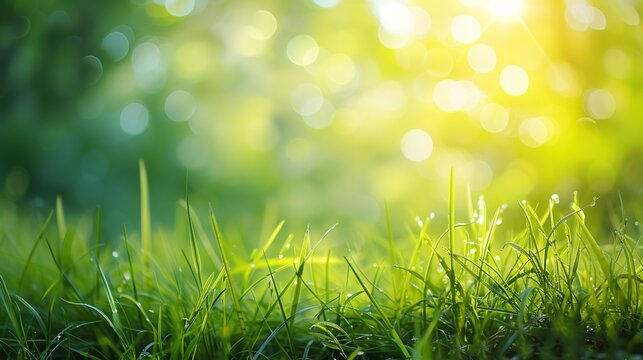 A summer background with new grass or an abstract spring background.