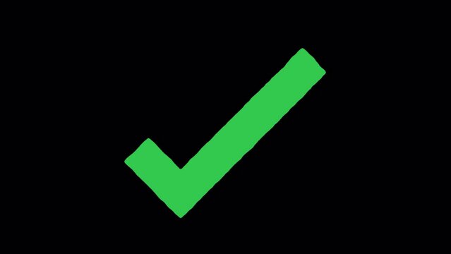 green check mark sign on a transparent background. tick mark sign.