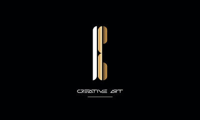 EI, IE, E, I abstract letters logo monogram