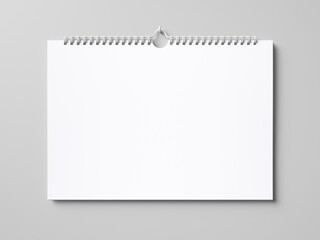 Horizontal wall calendar mockup