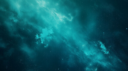 Fototapeta premium Teal Particle Mist Abstract Background