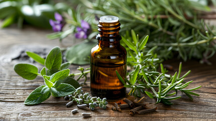 essential oil with rosemary, generative ai