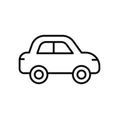 Car outline icons, minimalist vector illustration ,simple transparent graphic element .Isolated on white background