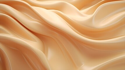 Yellow fluid flowing forms light background. Artistic design