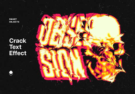 Cracked Ice Text Effect Mockup Bundle