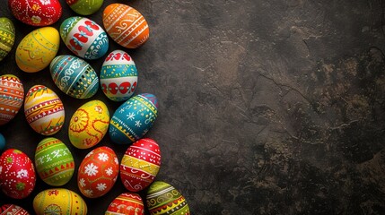 vibrant background with Easter eggs. - Powered by Adobe