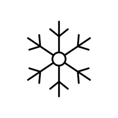 Snowflakes outline icons, minimalist vector illustration ,simple transparent graphic element .Isolated on white background