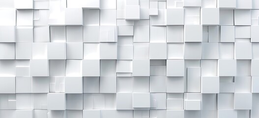 A background filled with randomly shifted white cube boxes, creating a dynamic and modern aesthetic.