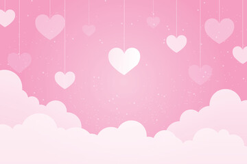 Vector love heart shaped decorative background, Valentine's Day background.
