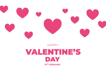 Fototapeta na wymiar Vector love heart shaped decorative background, Valentine's Day background.