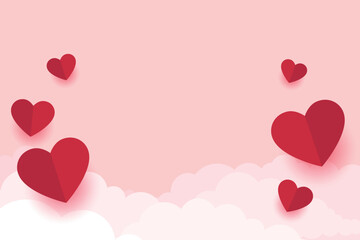 Vector love heart shaped decorative background, Valentine's Day background.