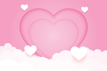 Vector love heart shaped decorative background, Valentine's Day background.