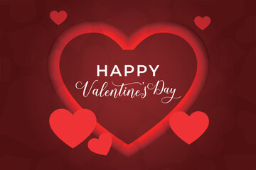 Vector love heart shaped decorative background, Valentine's Day background.