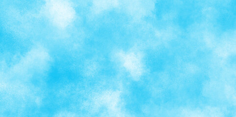 Brush paint blue paper textured canvas element with clouds, blue sky with clouds background, painted white clouds with pastel blue sky, abstract watercolor background illustration. - obrazy, fototapety, plakaty
