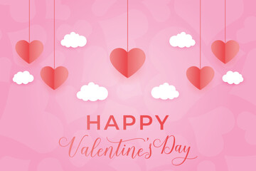 Vector love heart shaped decorative background, Valentine's Day background.