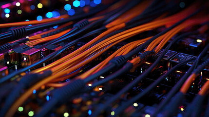 Complex networking cabling in server racks