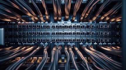 Complex networking cabling in server racks