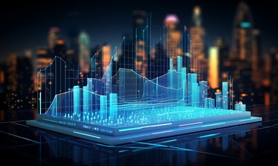 Management System to make report metrics connected to database. Corporate strategy for finance, operations, sales, marketing. finance data analytic graph. Generative Ai