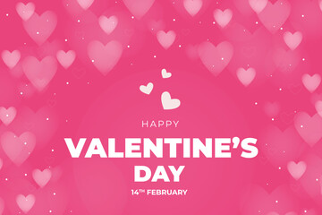 Vector love heart shaped decorative background, Valentine's Day background.