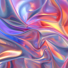 Obraz premium Abstract geometric crystal background with holographic texture, ai technology