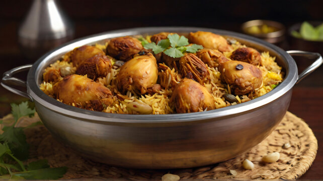 Ramadan Special chicken dum biriyani generative ai