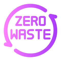 zero waste gradient icon