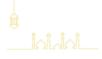 Ramadhan kareem icon. Ramadhan kareem icon in line art. Ramadhan kareem icon for background.