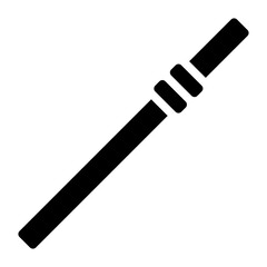 bamboo straw glyph icon
