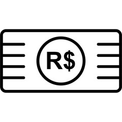 Brazil Real currency Icon