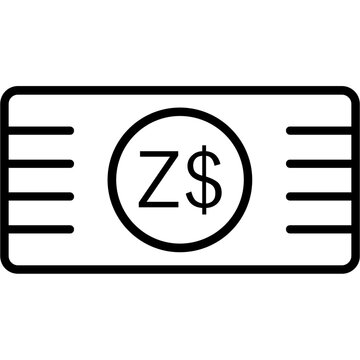 Zimbabwe Dollar currency Icon