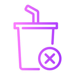 prohibition gradient icon