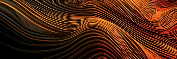 abstract wavy lines background, generative AI