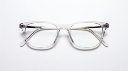 Fashion white background glasses optic lens eye