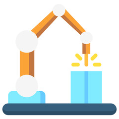 Welding Robot multi color icon. relate to robotic engineering and technology theme. use for UI or UX kit, web and app development.
