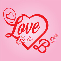 beautiful love you design with alphabet, love with alphabet 