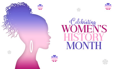 Women's History Month is observed every year in March, empower women creative template