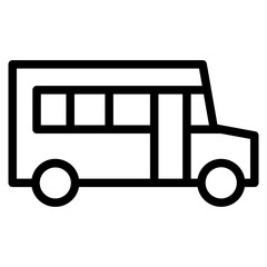 school bus icon vector for apps and websites