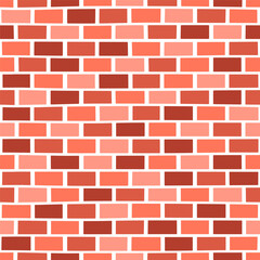 Seamless pattern with red bricks