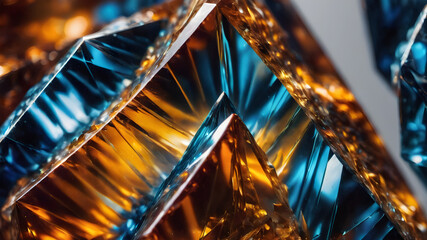 Whiskey on the Rocks: An isolated glass filled with a crystal-clear beverage, adorned with ice cubes that glisten like precious gems in a cool blue hue