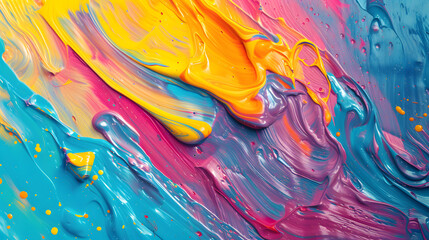 Background of smeared bright paints 

