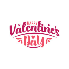 Valentine's Day lettering colorful design