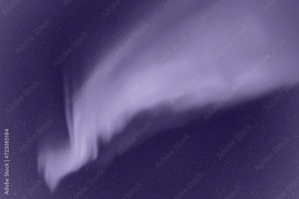 Sticker monochrome cold blue space backdrop. northern lights, aurora borealis