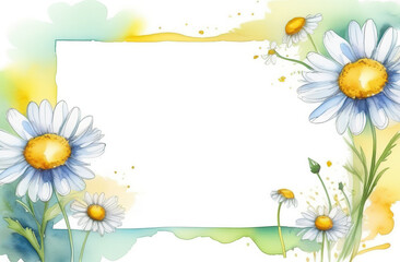 frame for text with daisies