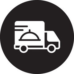 delivery truck glyph icon