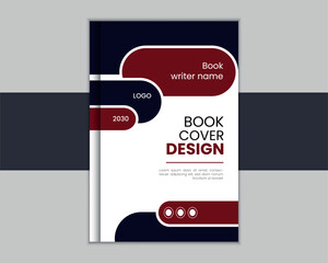 Modern annual report business book cover design template.