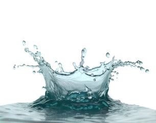 crown water liquid splash on a transparent background