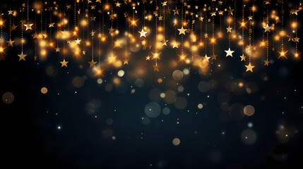 Fototapeta premium Abstract glitter lights background, blurred bokeh effect, holiday decoration background